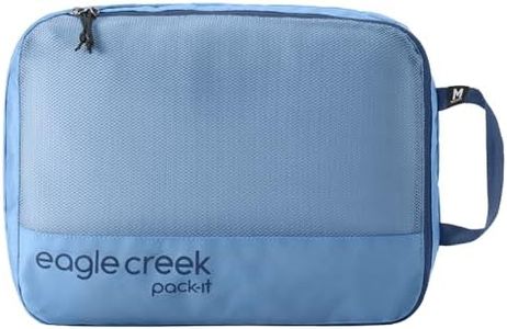 Eagle Creek Pack-It Reveal Cubes d'emballage propres/sales pour voyage – Durable et ultra léger avec tissu Ripstop résistant à l'eau et séparateur interne, bleu aube