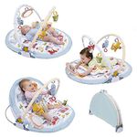 Yookidoo Baby Gym Urban Lay to Sit-Up Playmat. 3-in-1 Newborns Activity Center with Tummy Time Toys, Pillow & Infant Miror. 0-12 Month