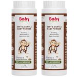 Babyorgano 100% Natural Talc-Free Baby Powder for Newborns (0-2 Years) | Soft & Gentle Diaper Powder with Tavakshir, Yashad Bhasma | 100gm Pack of 2 | SLS & Paraben Free