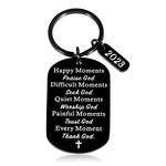 Baptism Gifts for Women Men Christian Bible Verse Religious Gift for Friends Faith Keychain 2023 Graduation Gift for Him Her High School Student Son Daughter Birthday First Communion Gifts