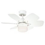 Westinghouse Lighting FLORA ROYALE Ceiling Fan, Steel, E27, 60 W, White finish