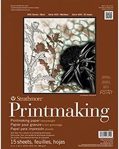 Strathmore Printmaking Paper Pad 11"X14"-15 Sheets -62433110, BROWN