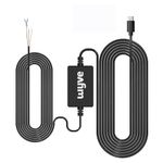 Wyve Dashcam Hardwire Cable Kit for 24H Parking Monitoring, Type C, 12V/24V to 5V-3A, 12 Feet, Low Voltage Protection (For S400 & S760)