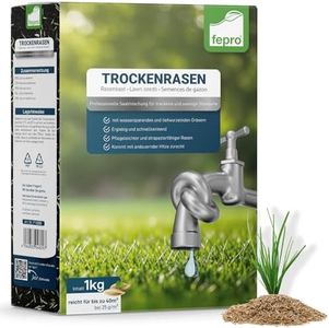 1 kg Rasensamen trockenresistent dürreresistent für Trockenrasen & Schattenrasen Samen Grassamen schnellkeimend, 40m², ideal für Neuansaat und Nachsaat, Rasensaat Grassamen