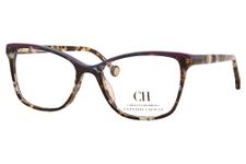 Eyeglasses CH by Carolina Herrera VHE 820 K Tortoise Blue Trim 096X, Tortoise/Purple/Blue, Lens-51 Bridge-16 Temple-135