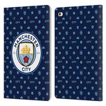 Head Case Designs Officially Licensed Manchester City Man City FC Dark Blue Patterns Leather Book Wallet Case Cover Compatible With Apple iPad mini 4