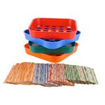 Coin Sorters Tray & Coin Counters – 4 Color-Coded Coin Sorting Tray Bundled with 56 Assorted Flat Coin Roll Wrappers for US Coins