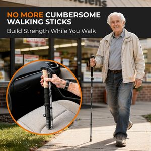 Trekology Foldable Trekking Poles – Lightweight Adjustable Hiking Sticks