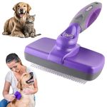 Hertzko Self Cleaning Slicker Brush with Plastic Tips for Sensitive Dogs and Cats