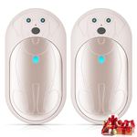 Lepwings Rechargeable Hand Warmers 2 Pack, 6000mAh Battery Long Lasting, 3 Levels Heating Electric Pocket Hand Warmer, Winter Gift for Men and Women, Ideal for Golf Hunting Outdoor Activities, Cream
