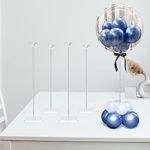 TEKXYZ 60CM Height Clear Acrylic Balloon Stand for Table Centerpiece Decoration, Set of 4