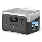 EF ECOFLOW 300W Portable Power Station RIVER 2, 256Wh LiFePO4 Battery, 10 Year Life, 0% - 100% Charge in 60 mins, 230V - 50Hz India Voltage, Power 6 Appliances at once, For Outdoor Use & Home Backup