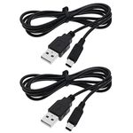 The Lord of the Tools 2Pcs USB Power Charger Cable Cord Replacement Compatible with Nintendo DSI/ 3DS/ 3DS XL/New 3DS / New 3DS XL/3DS LL USB Charging Cord Black