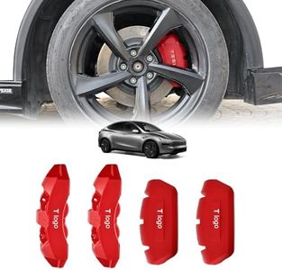 4Pcs Silicone Brake Caliper Covers for Model Y Juniper Caliper Cover Protector Set for Juniper 2026 Easy Slip-On Fit & No Wheel Removal (RED)