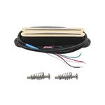 FLEOR Alnico 5 Hot Rail Humbucker Single Coil Size Pickup 9-10K Humbucker Cream Fit Strat Squire Terre Guitar