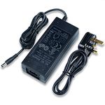 JOYLIT CE Power Supply 12V 5A 60W UK Plug, 100-240V AC to DC Adapter 12 Volt, Safety Durable 5.5MM * 2.1MM Jack LED Low Voltage Transformer for 12V LED Strip, LED Module, CCTV Camera