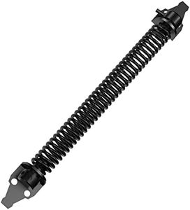 skysen 14" fence gate spring self closing and adjustable for wooden or vinyl fence,carbon steel,black(gate spring-14")