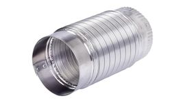 Deflecto Semi Rigid Aluminum Duct with Connectors, 4" x 24", Silver (MAC36024/6)