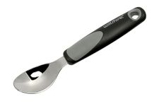 Wiltshire Classic Ice Cream Scoop, Food Scoop, Cookie & Fruit Scoop Server, Anti-Slip Soft Touch Handle, 25x7x2.5cm, Black Grey & Silver