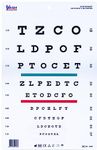 Snellen Chart with Red Green Lines 10 Feet