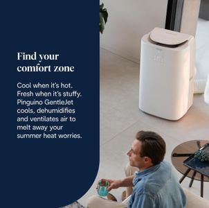 De'Longhi Pinguino Silent Portable Air Conditioner, 9,800 BTU, 3-in-1, Window Kit, White