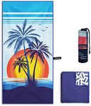 OCOOPA Microfiber Beach Towel Fast Drying, Extra Large 71" x 32" Sand Free Beach Towel Super Lightweight Towels for Swimming Pool, Camping, Picnic, Yoga Gym Sports