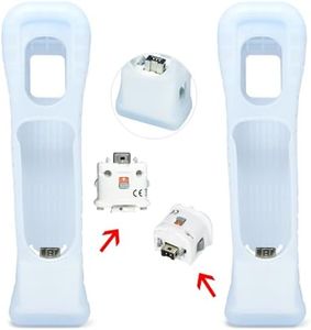 TechKen 2Pack Wii Motion Plus Adapter for Nintendo Wii Remote Controller, Wii Motion Plus Attachment Motion Plus Accelerator for Wii Controllers