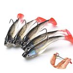 YODOOLTLY Fishing Lures Set, Fishing Lure Soft Baits 3D Eyes Artificial Bait Freshwater Sea Fish Lures (G 5pcs)