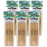 Charles Leonard Flat Tip Easel Paint Brushes, 1/4", 12 Per Set, 6 Sets