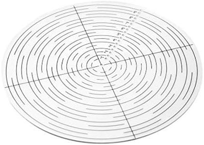 POWERTEC 10" Round Center Finder Tool Compass Acrylic for Irregular Shapes, Drawing Circles on Wood, Poster Board, Plastic, Measuring Tools for Wood Lathe, Woodworking, Carpenter (71421)