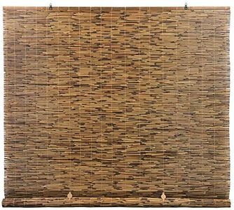 Radiance Cord Free Bamboo Shades - Roll-Up Shades for Porch, Patio & Interior Windows - Bamboo Shades for Indoor & Outdoor - Cocoa - 60" W x 72" L - (3370760E)