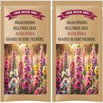 Indian Springs Hollyhock Seeds - 2 Packs x 100+ Seeds Each | Grow Your Canadian Family Garden