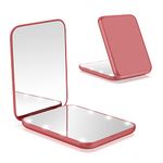 wobsion Compact Mirror, Magnifying Mirror with Light, 1x/3x Handheld 2-Sided Magnetic Switch Fold Mirror, Small Travel Makeup Mirror, Pocket Mirror for Handbag,Purse,Gifts for Girls(Red)