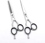 Left handed Hair Scissors Set -6'' Professional Barber/Salon/Razor Edge Hair Cutting Thinning Shears Kit- Finger Inserts - for Lefty Hairdressers Home Use by Dream Reach (1 Set)