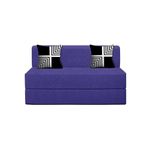 Home Decor Lounge Sofa 2 Seater, Sofa Bed 4X6 Feet, Folding Sofa Bed, Sofa Cum Beds for Living Room, Flipper 2 Seater Sofa with Cushion-Purple Color