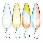 ETIC Toronto Wobbler Fishing Spoons Kit 100% Brass - 3.5” | ⅝oz | Fishing Lures for Trout Salmon Pike Walleye Bass and More (4pcs)