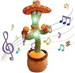 Dancing Cactus Repeat, Talking Dancing Cactus Toy, Repeat+Recording+Dance+Sing, Wriggle Dancing Cactus Repeat What You Say and Sing Electronic Cactus Toy Decor for Kids Adult (Funny Cactus C)