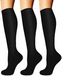 Compression Socks for Women & Men (3 pairs) - Best Support for Nurses, Running, Hiking, Recovery & Flight Socks