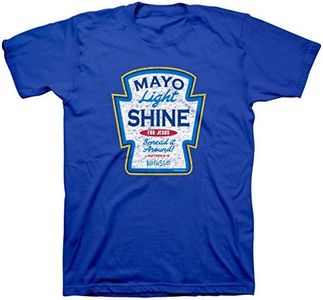 Kerusso Adult T-Shirt - Mayo Light Shine 4X Christian T-Shirt,Royal Blue,4X-Large