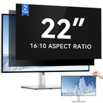 IPROKKO [2 Pack 22 Inch Computer Privacy Screen Filter, Removable Anti Glare Blue Light Scratch Protector Film for 22inch Computer 16:10 Widescreen Monitor, Anti Spy Security Protector Shield