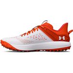 Under Armour Men's Yard Low Turf Baseball Cleat Shoe, (800) Team Orange/Team Orange/White, 9