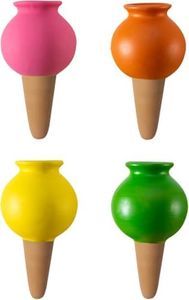 4 Packs Terracotta Self Watering Devices，Plant Watering Spikes for Indoor & Outdoor Gardens，Irrigation Tools， Professional Garden Automatic Plant dripper