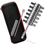 Loboo Idea Ford Tibbie Pick & Decoder Hand Tool, 6 Cylinder Reader Automotive Lock Pick Tools Locksmith Tools with a Portable Canvas Storage Bag