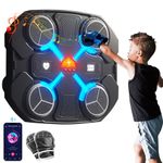 Music Boxing Machine for Kids, Smart Bluetooth Punching Machine with Gloves Wall Mounted Boxing Equipment with 3 Speed Level and USB Charging Smart Music Boxing Machine for Children Exercises