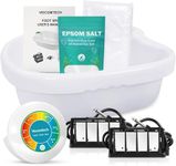 veicomtech Ionic Foot Bath Detox Machine, Foot Detox Machine at Home/Salon, Ionic Foot Spa with Upgraded Durable Basin, 2 Super Duty Arrays, 1 Epsom Salt, 10 Liners (Colorful)