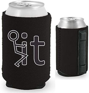 Fck It Magnetic Neoprene Can Coolie (Black, 1)