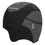 ROCKBROS Cycling Skull Cap Thermal Windproof Cycling Hat High Elasticity Sports Beanie Black with Sunglasses Holes for Running, Hiking, Cycling, Skiing