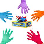 Hygloss Products Craft Kids, Nitrile Gloves Disposable, Latex-Free, Multiple Uses, 5 Assorted Colors, 200 Pack, 200 Count (Pack of 1)