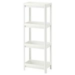 Ikea VESKEN Shelf Unit with TSS Cotton Balls (White, 36x23x100 cm)