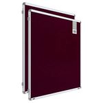 Pragati Systems® Prima Pin-up Display Board for Kids, Home, Office & School (PPUR90120) with Heavy-Duty Aluminium Frame | 3x4 Feet, Maroon (Pack of 2)